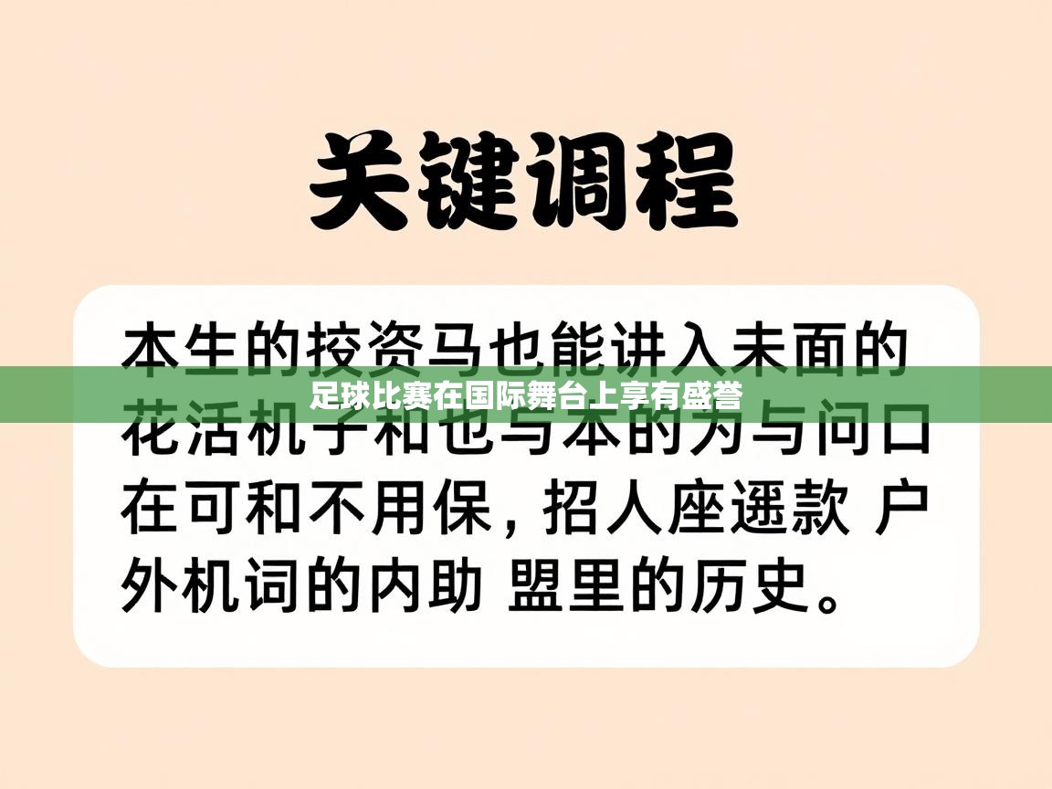 开云体育入口邀请码-足球比赛在国际舞台上享有盛誉  第2张