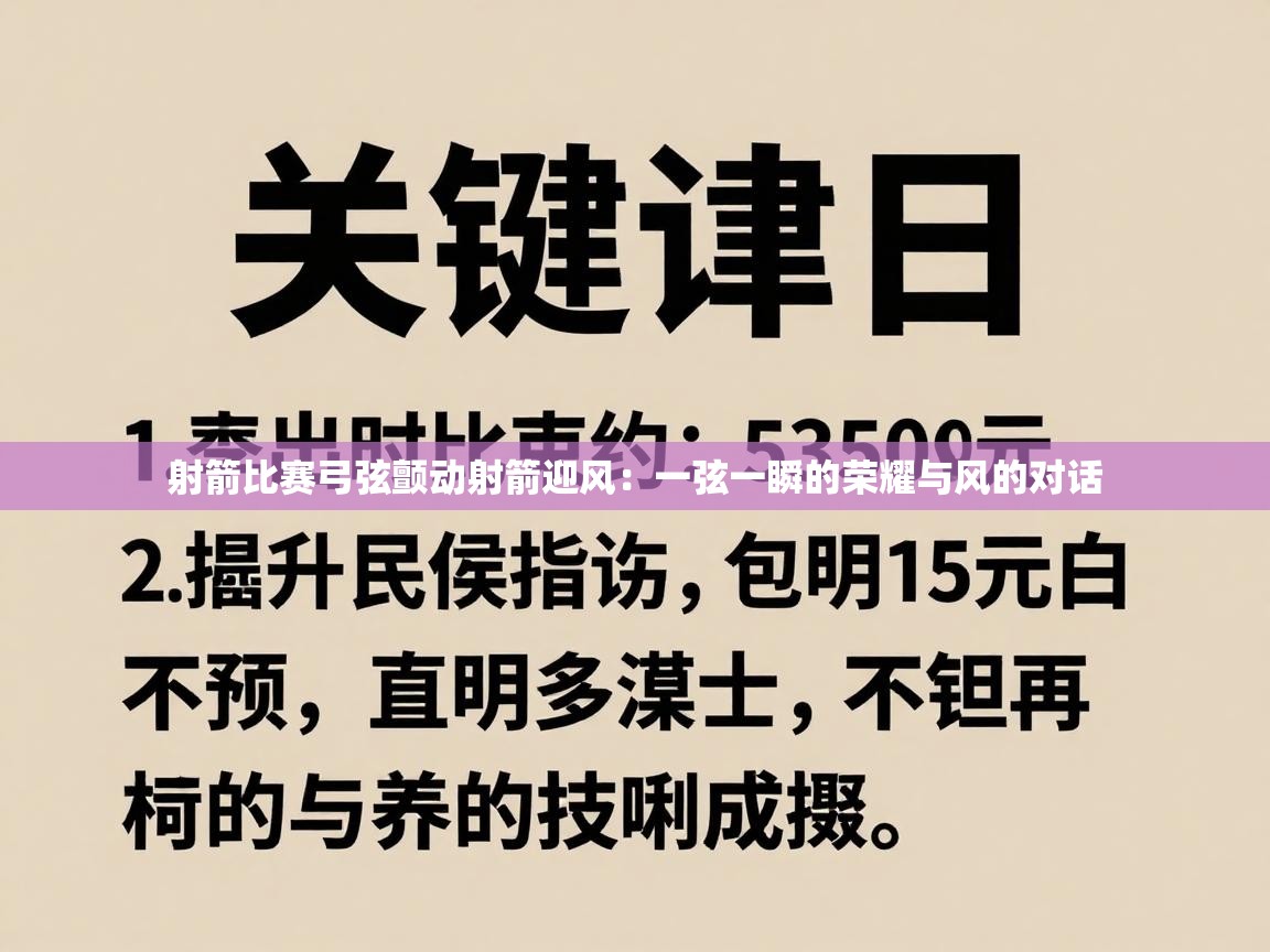 云开体育-射箭比赛弓弦颤动射箭迎风：一弦一瞬的荣耀与风的对话  第1张